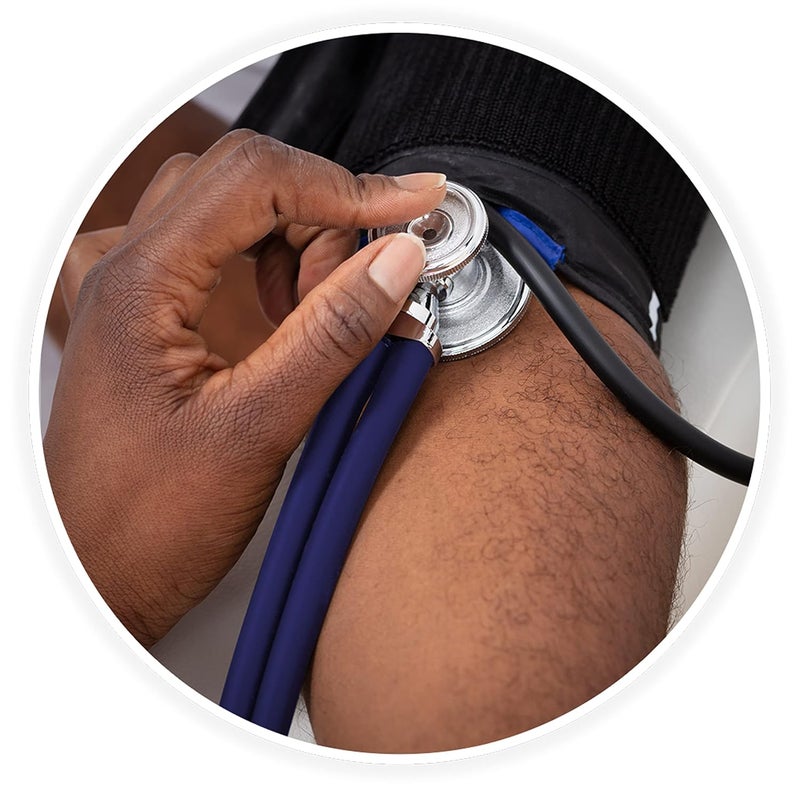 ASA Techmed ستيثوسكوب سبراجي مزدوج الأنبوب للبالغين والأطفال + مقص EMT متطابق، مثالي لموظفي الطوارئ، الممرضين، الأطباء، طلاب الطب، المسعفين، والمستجيبين الأوائل (أزرق بحري) - Image 4